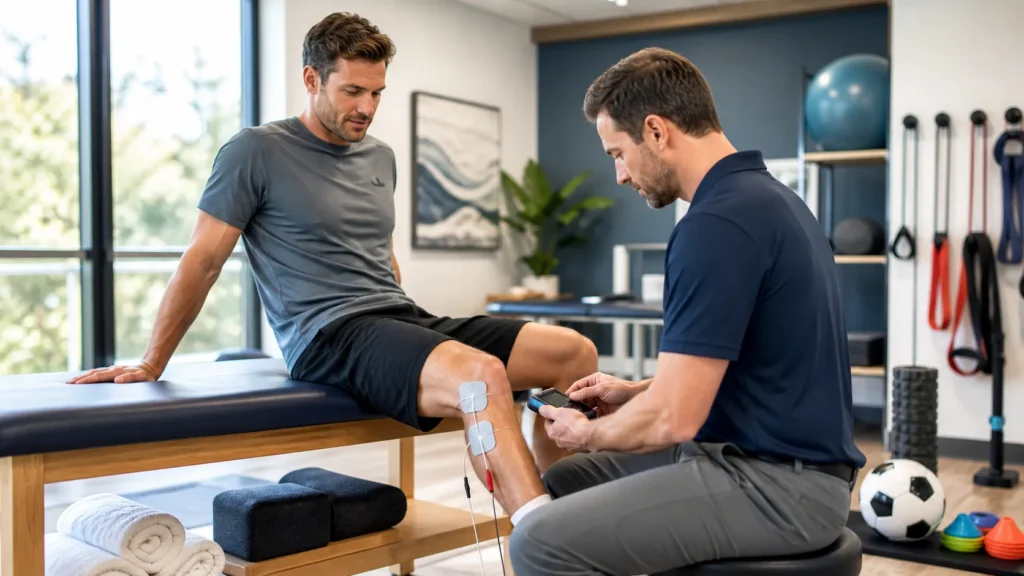 Physical Therapy Electrical Stimulation and Fall Sports Prep